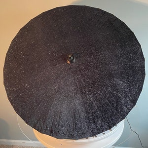 Black Velvet Glitter Parasol