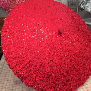 Red sequins parasol