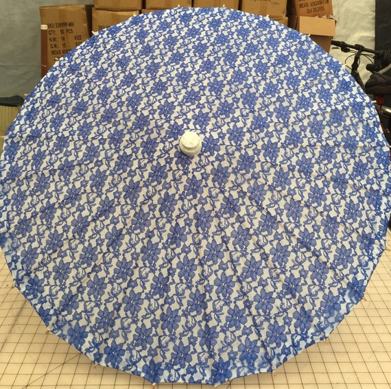 royal blue lace parasol