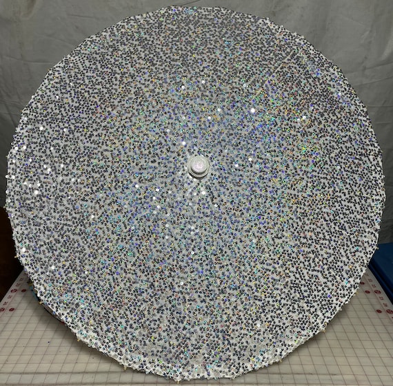 Silver Reflective Sequin Parasol