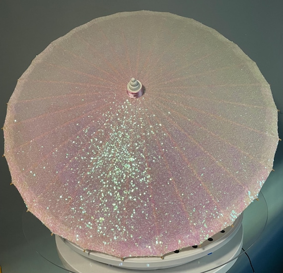 Pink opalescence sequins parasol