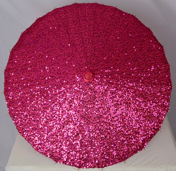 Fuchsia sequin parasol