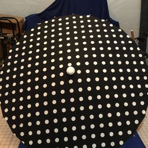 Black with white polka dots parasol