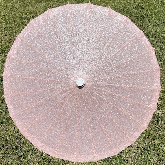 Light pink sequin parasol