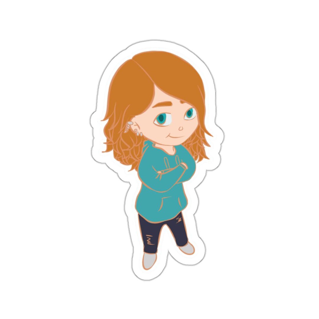 Chibi Girl Stickers Fun Anime Decals for Laptops, Journals ...