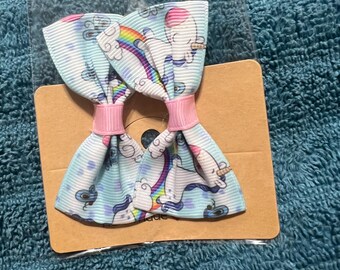 Lazo para el cabello con pinza de cocodrilo estilo unicornio