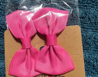 Lazo para el cabello con pinza de cocodrilo, diseño rosa