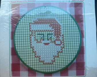 Kit de pared para rascar pollos navideños de punto de cruz de 1983, nuevo.