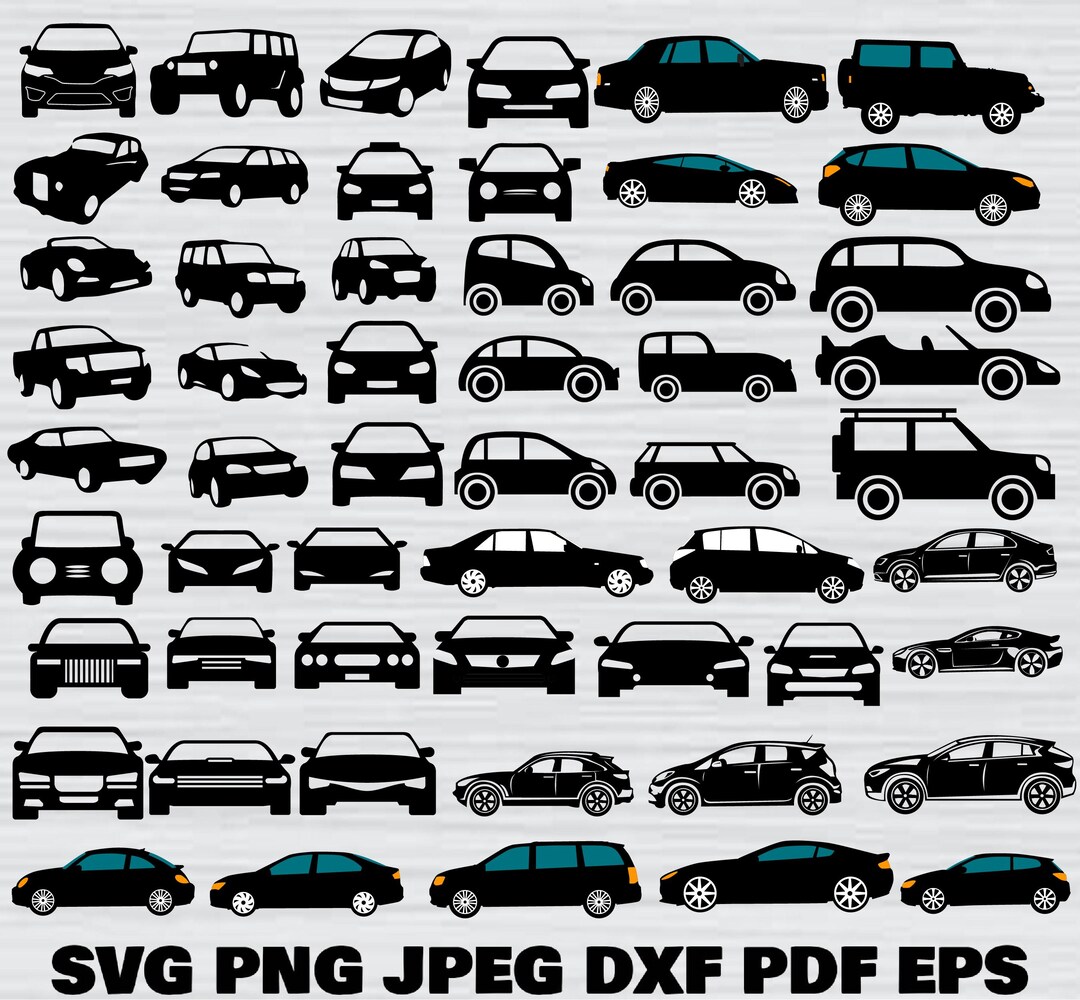 Autos SVG-Bundle, Autos Clipart, jeep svg, Autos Silhouette, Autos ...