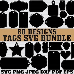 Tags Svg Bundle, Basic Shape Svg, Tags Template Svg, Custom Tag Svg, Tags Cut Files For Circut, Gift Bag Tag Template Svg, Name Tags Svg,Png