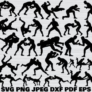 Wrestling Svg Bundle, Wrestling Clipart, Wrestling Cut File For Circut, Wrestling Png, Wrestling Silhouette, Wrestler Svg, Wrestler Cut File