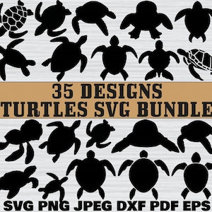 Turtle Svg Bundle, Baby Turtle Svg, Sea Turtle Clipart, Sea Turtle Silhouette, Ocean Turtle Svg, Turtle Cut File For Cricut, Cute Turtle Svg