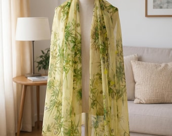 Botanical Print Scarf Women Lightweight Fashion Shawl Wrap