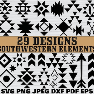 Southwestern Elements Svg Bundle, Aztec Svg Bundle, Aztec Svg Bundle, Southwestern Elements Cut File For Circut, Aztec Design Silhouette Svg