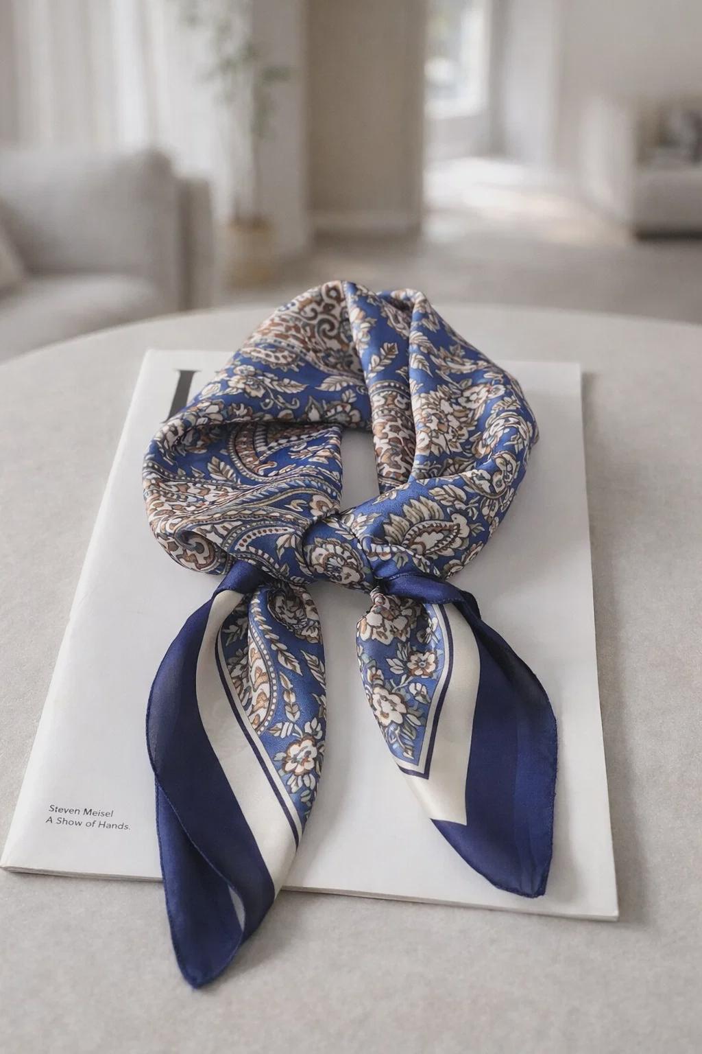 Sciarpe, foulard e stole da donna marrone fantasia pois