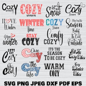 Cozy Season Svg Bundle, Cozy Winter Svg, Cozy Season Clipart, Christmas Season Svg, Christmas Winter Svg, Christmas Svg, Retro Christmas Svg