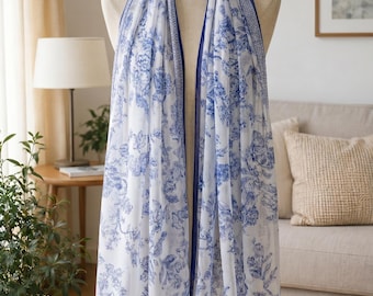 Floral Print Scarf Women Lightweight Fashion Shawl Wrap