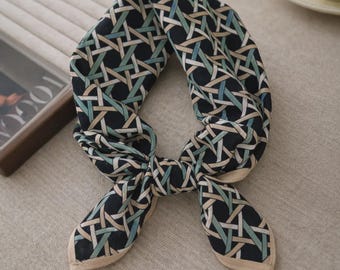 Printed Cotton Bandana Scarf for Women, 65x65 Square Head Scarf