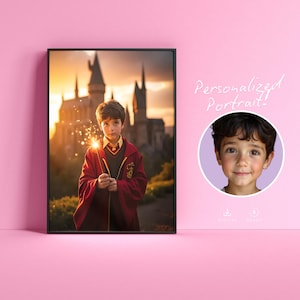 Personalized Wizard Portrait: Custom Magical Art Gift (Digital Download)