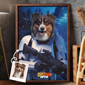 Custom Star Wars Pet Portrait, Funny Dog Artwork, Personalized Digital Pet Painting Gift