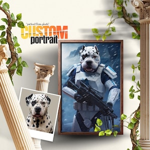 Stormtrooper Pet Portrait: Custom Star Wars Digital Art (Digital Download