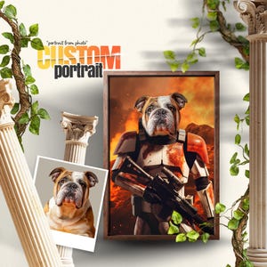 Custom Stormtrooper Pet Portrait: Star Wars Inspired Digital Art (Digital Download)