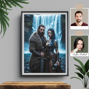 Personalized Viking Portrait, Custom Norse Warrior Art, Medieval Digital Painting, Unique Gift for History & Fantasy Lovers