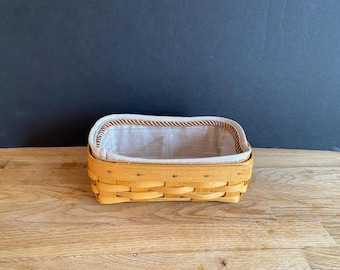 Longaberger Small Loaf Basket with Divided Protector