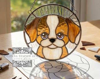 Stained Glass Puppy Pattern