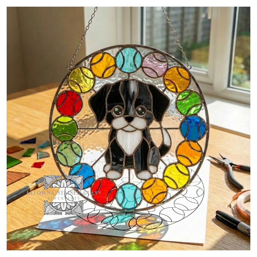Cockapoo Stained Glass Pattern Puppy Stained Glass Pattern - Etsy