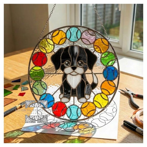 Puppy Stained Glass Pattern