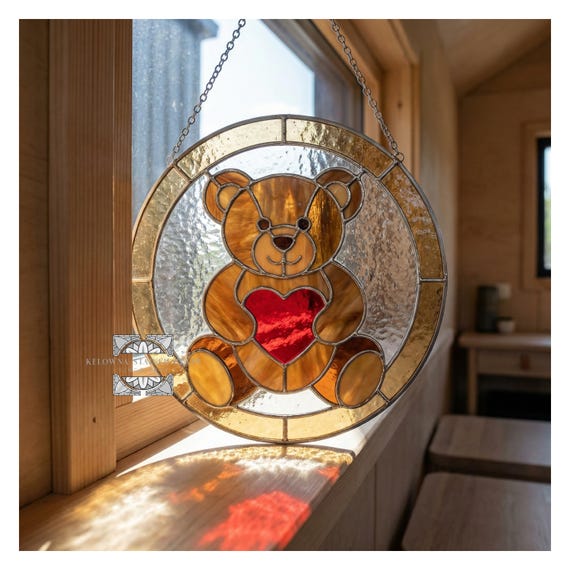 Stained Glass Teddy Bear Pattern