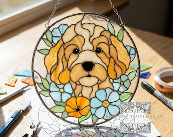 Stained Glass Dog Pattern