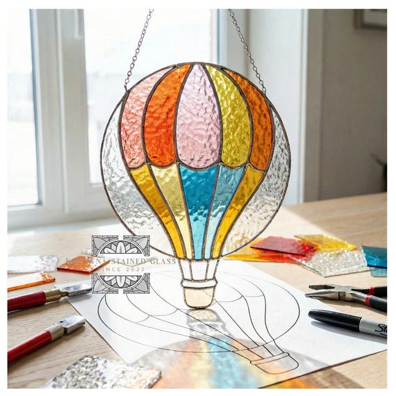 Hot Air Balloon Stained Glass Pattern