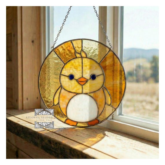 Stained Glass Baby Chick Pattern