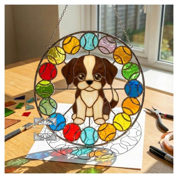 Puppy Stained Glass Pattern