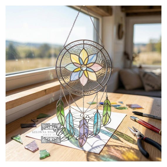 Stained Glass Dream Catcher Pattern