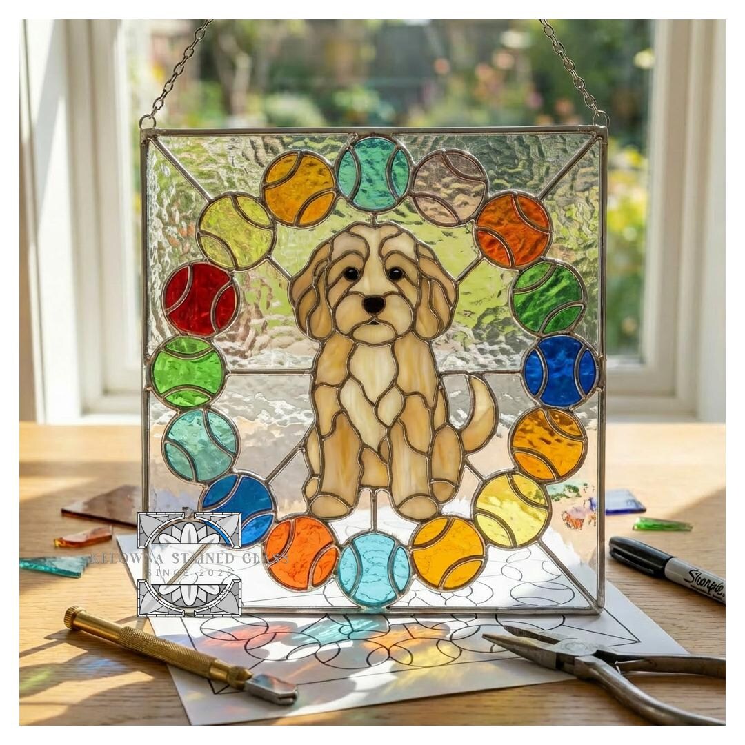 Stained Glass Cockapoo Cockapoo Stained Glass Pattern - Etsy