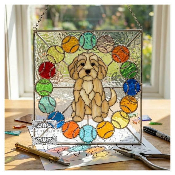 Cockapoo Stained Glass Pattern