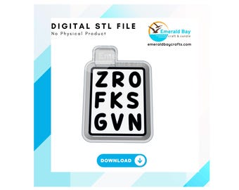 May include: A digital STL file for 3D printing of a sign with the letters ZRO, FKS, and GVN in black on a white background. The file is for download only and does not include a physical product.