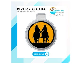 Cowboy Cowgirl Freshie STL File, freshie blank, mold housing, 3D printing, digital download