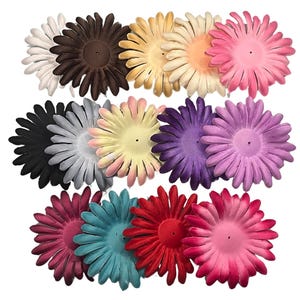 50 pétalos de gerbera de 10 cm - Lazos para el cabello, flores, manualidades, decoración, etc. - Flores artificiales - Flores de seda