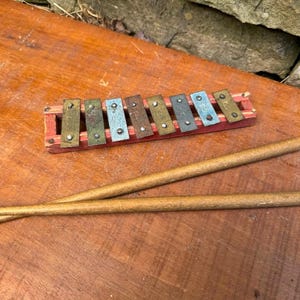 Antique Children’s Xylophone With Sticks