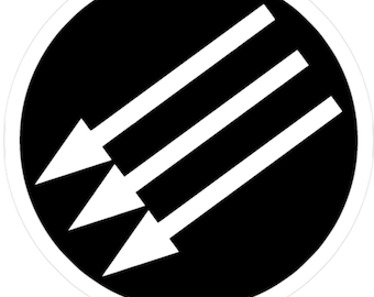 Three Arrows Anti-Nazi Decal, Anti-Fascist Vinyl Sticker, Political Activism Symbol, Resist Hate