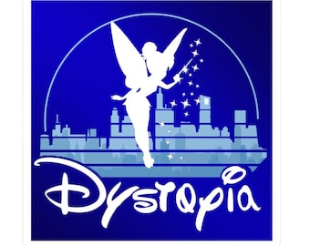 Dystopia Disney Parody Decal, AntiCorporate Vinyl Sticker for Laptops, Cars & More