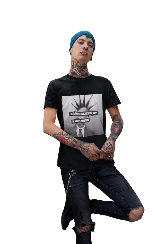 Radicalized by Kindness T-shirt, Mr. Rogers Punk Mohawk Shirt