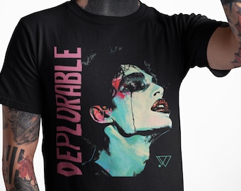 Deplorable Crying Man T-Shirt Bold Statement, LGBTQ+ Pride, Social Commentary Apparel, Weirdcore Fashion