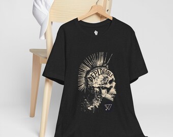 Punk Rock T-Shirt, 'Deplorable' Scalp Tattoo, Edgy Streetwear Statement, Weirdcore, Vacant Windows