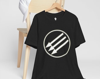 Three Arrows AntiNazi Symbol TShirt , Anti-Fascist Resistance Tee