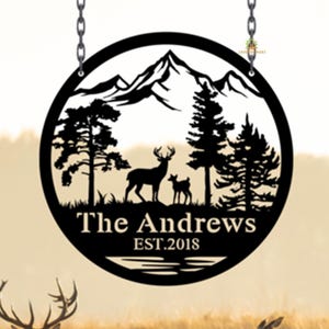 Custom Hunting Metal Sign, Deer Turkey Hunting Sign, Personalized Hunter Name Sign, Man Cave Sign, Hunter Gift, Gift for Dad